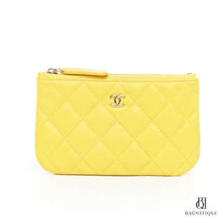 CHANEL O CASE 6" YELLOW CAVIAR GHW