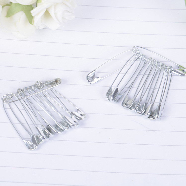 อุปกรณ์เข็มกลัดสแตนเลสสีเงินDiy สําหรับใช้ในการเย็บผ้า 1แพ็คมี 48ชิ้น