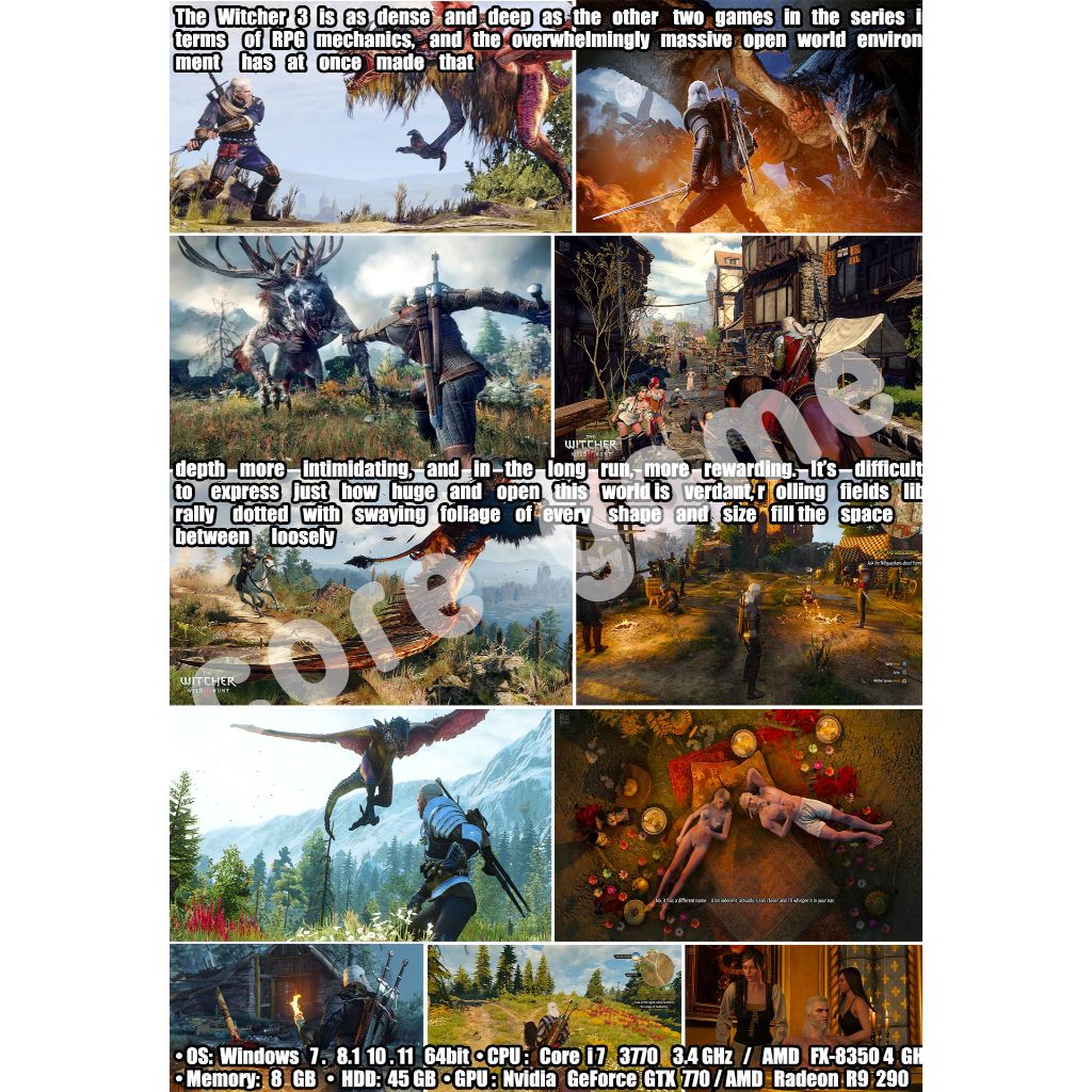 The Witcher 3  GotY Edition (เมนูภาษาไทย) แผ่นและแฟลชไดร์ฟ  เกมส์ คอมพิวเตอร์  Pc และ โน๊ตบุ๊ค