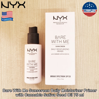 NYX® Bare With Me, Sunscreen Daily Moisturizing Primer 75 ml ไพรเมอร์ ไพรเมอร์ สูตรเพิ่มความชุ่มชื้น ผสมกันแดด