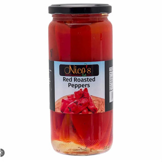 Red roasted peppers 480g - Nicos