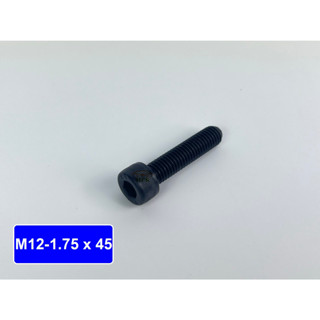 สกรูหัวจมดำเกลียวตลอด เกรด12.9 ขนาด M12-1.75x45 (บรรจุ 5 ตัว)