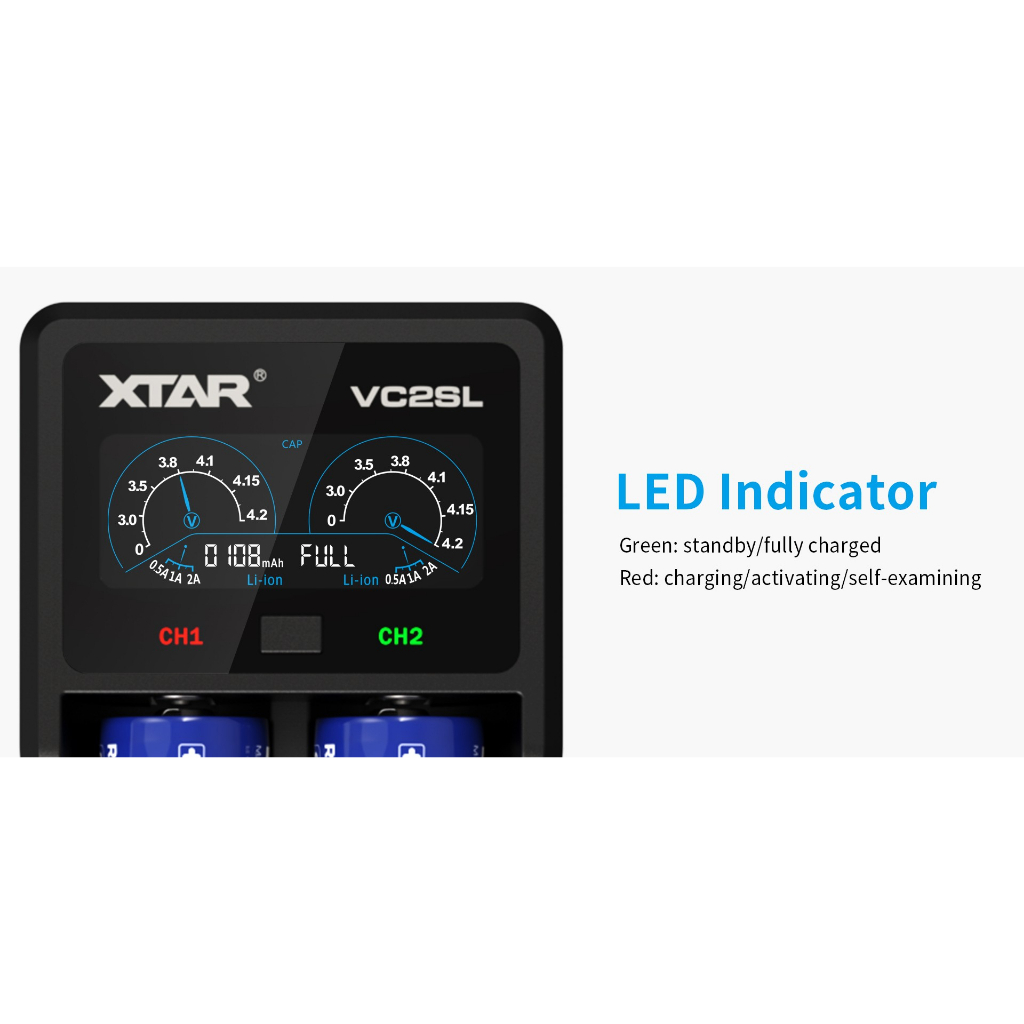 เครื่องชาร์จ XTAR VC2SL QC3.0 Fast Charging Micro USB รุ่นอัพเกรดมาจาก VC2S  สามารถพกพาได้
