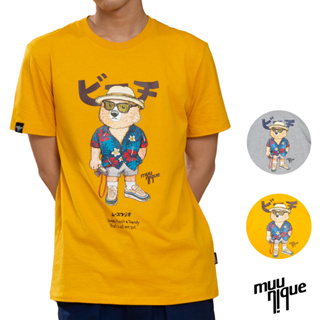 MUUNIQUE JP.T-shirt เสื้อยืด รุ่น  ACTIVITY Q BEAR 200 Hawaii