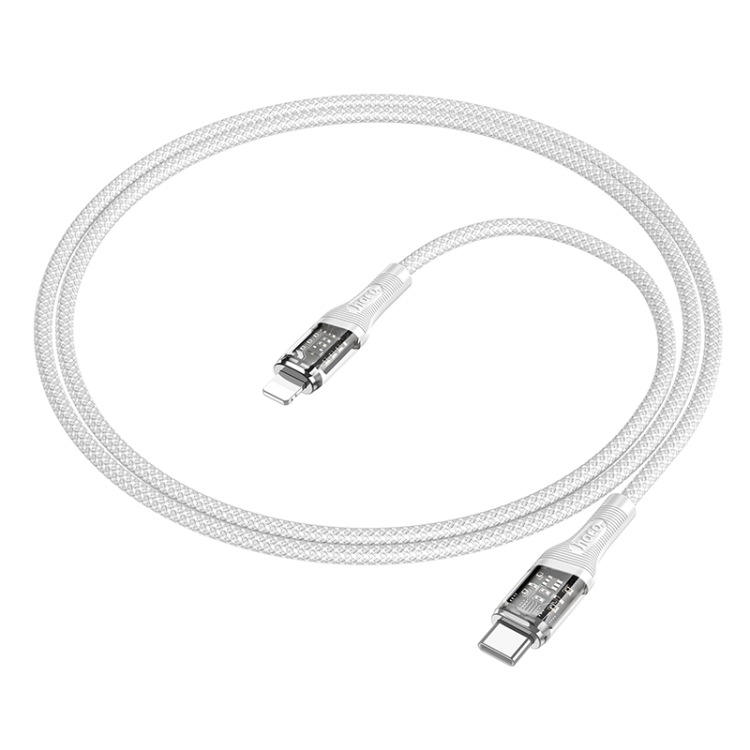 Hoco U111 Transparent Discovery Edition PD Type-C to 8 Pin PD Fast Charging Data Cable 1.2m สายชาร์จเร็ว - รูปที่ 3