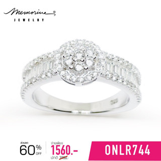 Memorine Jewelry แหวนเงินแท้ 925 ฝังเพชรสวิส (CZ)  ONLR744