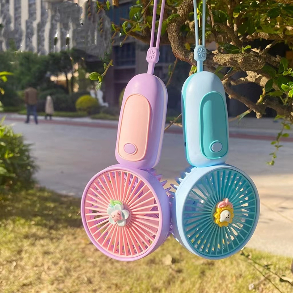 มาใหม่!!พัดลมมือถือ ลายการ์ตูน อันเล็กพกพาสงบ ชาร์จ USB สีสวยน่ารัก portable fan - รูปที่ 2