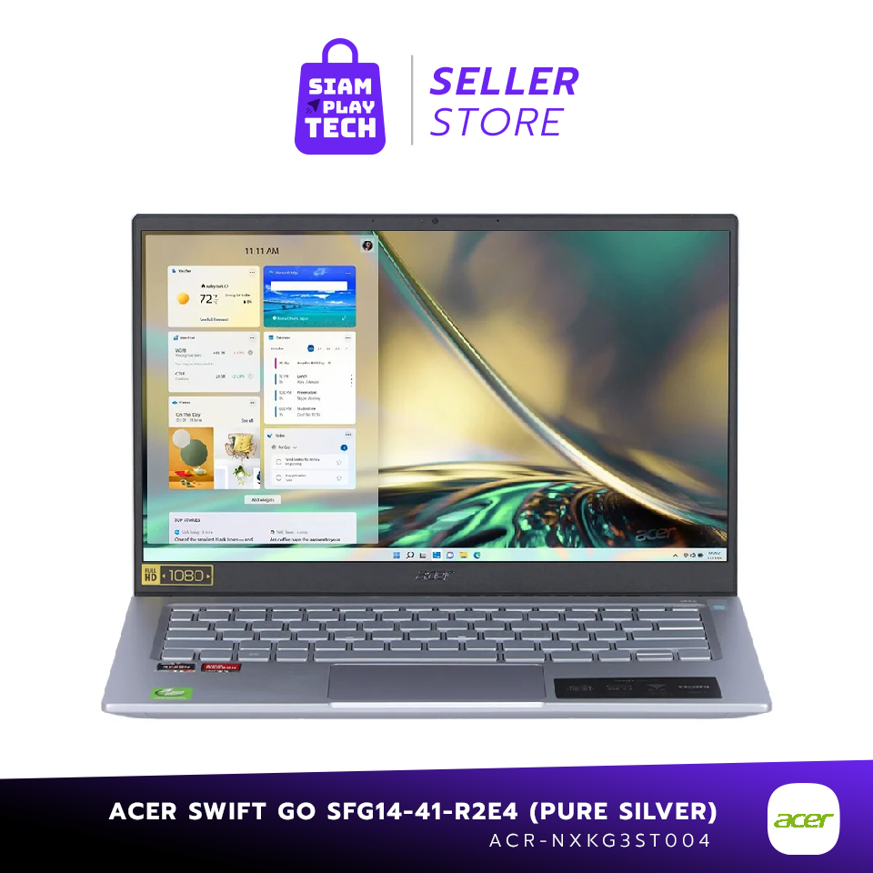 ACER SWIFT GO SFG14-41-R2E4 /AMD R7-7730U/16G/512G/UMA/W11 Pure Silver (โน้ตบุ๊คเอเซอร์)