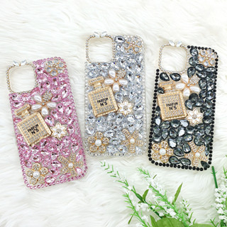 เคสi11promax i12 i12promax i3 i13pro i13promax เคสมือถือใส TPU ขอบนิ่ม ติดอะไหล่โลหะน้ำหอมดอกไม้ประดับเพชรคริสตัล