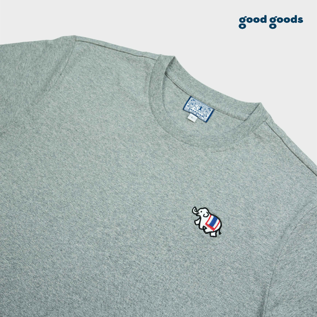 เสื้อยืดคลาสสิกปักโลโก้ Good Goods