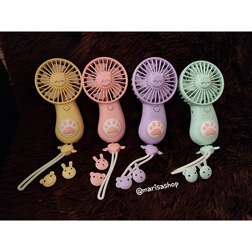 พร้อมส่ง พัดลมมือถือ พกพา USB ขนาดเล็ก ไร้สาย Mini Fan พร้อมสายคล้องมือ