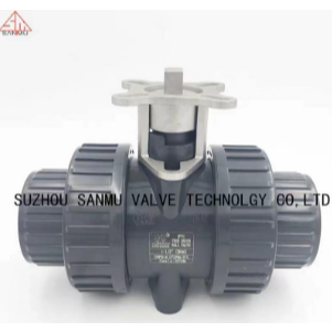 UPVC double acting ball valve with stainless steel bracket/shaft pneumatic electric dedicated high platform ball valve 2