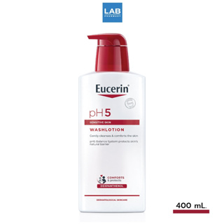 Eucerin pH5 Sensitive Skin Wash Lotion 400 ml. - ยูเซอริน พีเอช5 เซ็นซิทีฟ สกิน วอชโลชั่น ครีมอาบน้ำสำหรับฟื้นบำรุงเกราะปกป้องผิวให้แข็งแรง 400 มล.