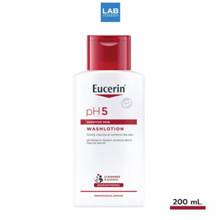 Eucerin pH5 Sensitive Skin Wash Lotion 200 ml. - ยูเซอริน พีเอช5 เซ็นซิทีฟ สกิน วอชโลชั่น ครีมอาบน้ำสำหรับฟื้นบำรุงเกราะปกป้องผิวให้แข็งแรง 200 มล.