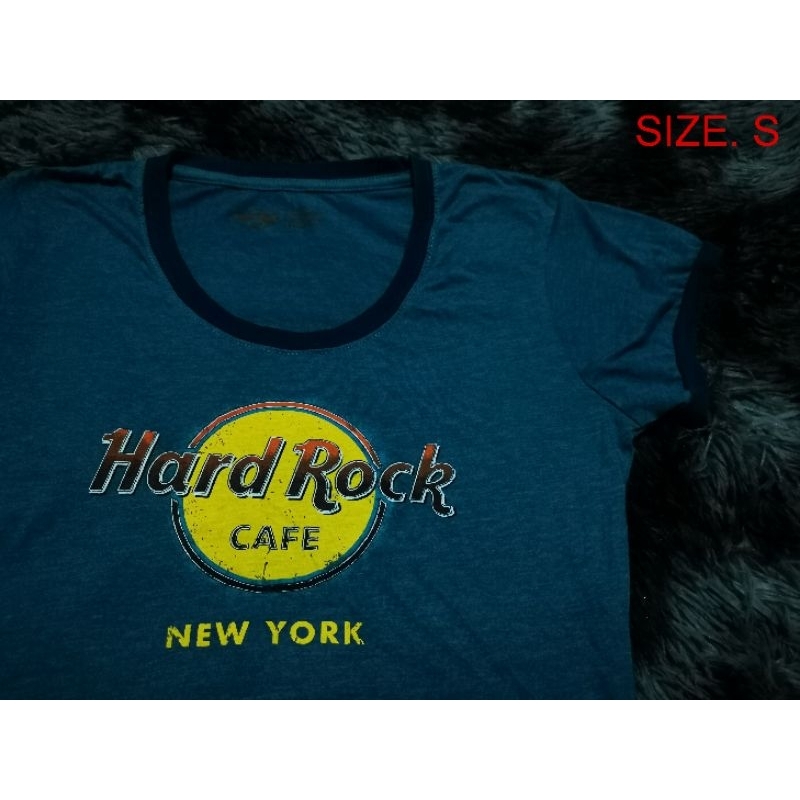 Hard Rock เสื้อมือสอง เสื้อยืดหญิงแขนสั้นใส่ลำลอง