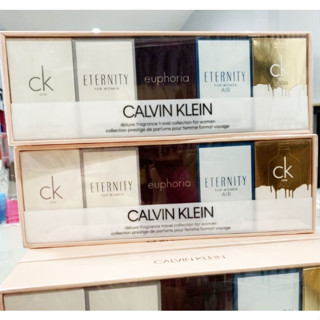 Set (Women)  CALVIN KLEIN CK DELUXE TRAVEL COLLECTION 5 PCS  FOR WOMEN กล่องซีล