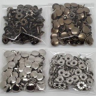 (100 SETS.)หมุดย้ำ 13x12mm. (หัว13mm. ขา12mm.) หน้าเดียว