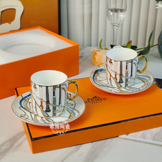 HermesHome New Light Luxury Tea Cup, Coffee Cup and Dish Couple Cup Set