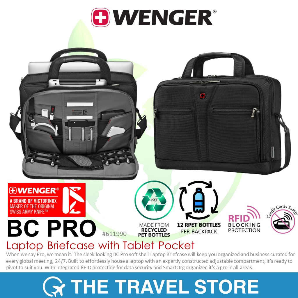 WENGER BC Pro Laptop Briefcase with Tablet Pocket 612267 / 612269 กระเป๋าคอมพิวเตอร์