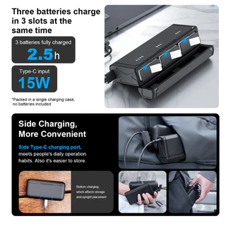 Telesin Pocket Multifunctional Storage Charging Box for GoPro 12/11/10/9