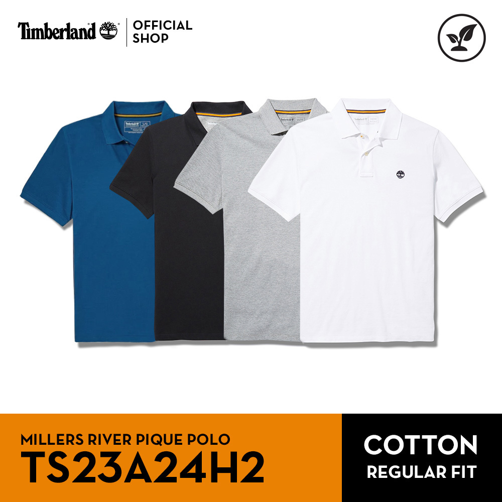 Timberland Men's Millers River Pique Polo เสื้อโปโล (TS23A24H2)