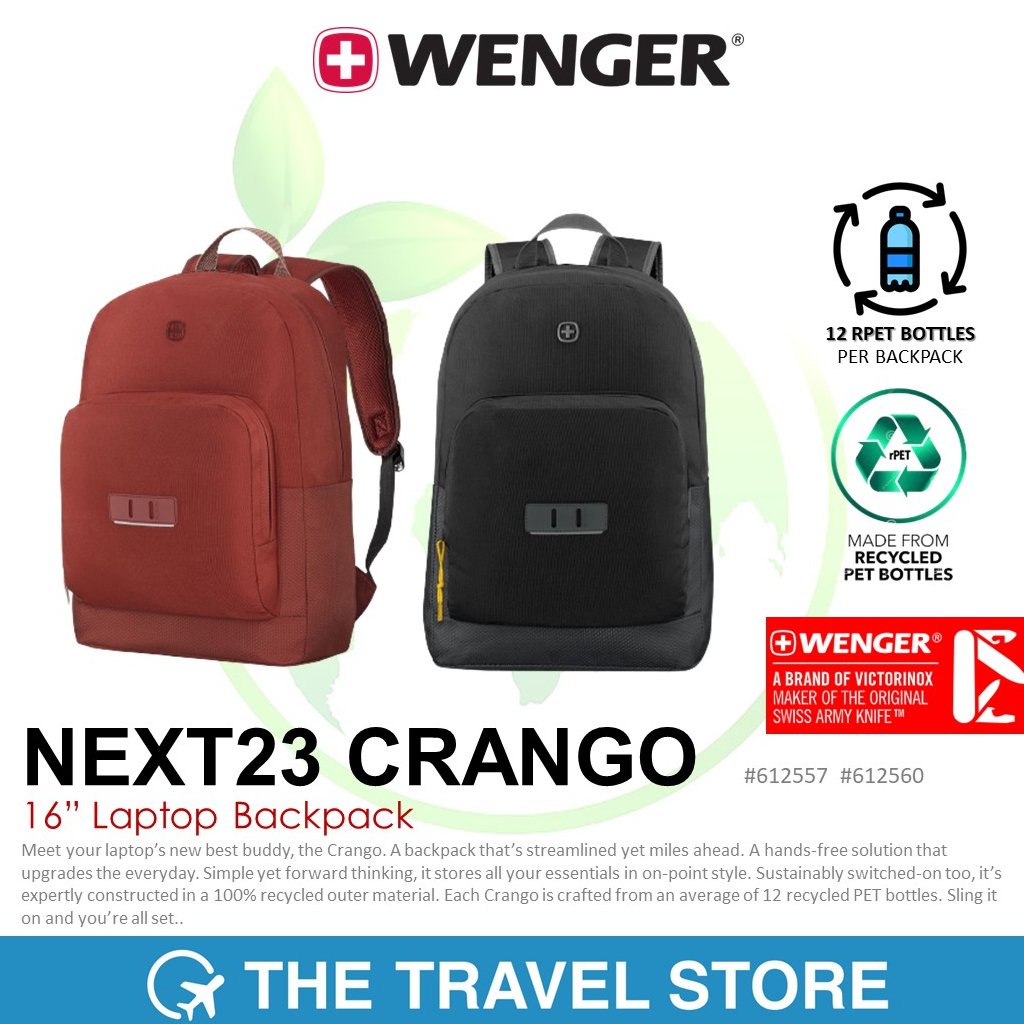 WENGER NEXT23 Crango 16” Laptop Backpack (612557 | 612560) กระเป๋าเป้ กระเป๋าใส่คอมพิวเตอร์