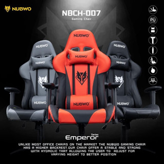 ขาเหล็ก‼️NUBWO NBCH-007 GAMING CHAIR เก้าอี้เกมมิ่ง ปรับเอนได้180 องศา วัสดุ Memory Foam นั่งสบาย ของแท้ รับประกัน 1 ปี