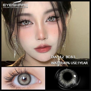 (COD) eyeshare barbie seri 1 คู่  บิ๊กอายสีดำ Big eye black ตาโต ตาสวย เลนส์นิ่มใส่สบายตา คอนแทคเลนส์ราย 12 เดื ลายฮิต