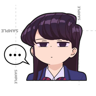 Komi san อนิเมะ สติ๊กเกอร์ 2 แผ่น komi-san meme คุณโคมิ โฉมงามพูดไม่เก่งกับผองเพื่อนไม่เต็มเต็ง Anime Sticker