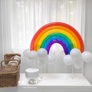 ร้านไทย เซ็ทลูกโป่งวันเกิด 🌈เซ็ทรุ้งกินน้ำ เซ็ทเรนโบว์+ลูกโป่งสีขาว