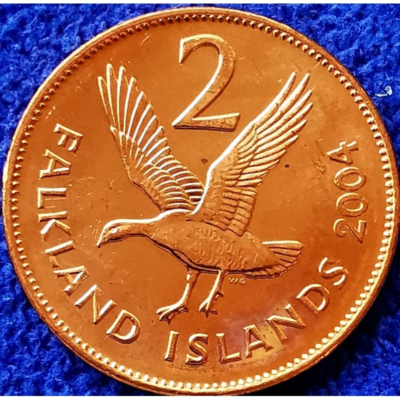 เหรียญ​ฟอล์ค​แลนด์​ Falklands Islands(ภายใต้​UK)​, 2 Pence, #​2831T, ไม่​ผ่าน​ใช้​ UNC