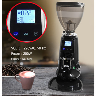 (WAFFL) เครื่องบดกาแฟ ดิจิตอลทัชกรีน 350W. รหัสสินค้า 1614-190