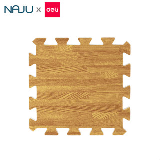 Naju แผ่นโฟมปูพื้น ขนาด 30x30ซม. 1แพ็ค(9ชิ้น) โฟมยางจิ๊กซอว์ ใช้รองคลาน ปูห้องเด็ก กันกระแทก แผ่นพื้นกันกระแทกลายไม้