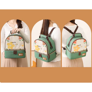 กระเป๋าเก็บความเย็น new design กระเป๋าเก็บอุณหภูมิ เก็บขวดนม อาหาร เครื่องดื่ม สะพายข้าง สะพายหลัง (wy8046)