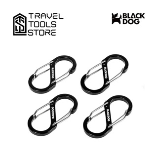 คาราบิเนอร์ Blackdog Type S (4 ชิ้น/แพ็ค) ใช้สำหรับแขวนของ คาราไบเนอร์ ตะขอ พวงกุญแจ Carabiner Type S