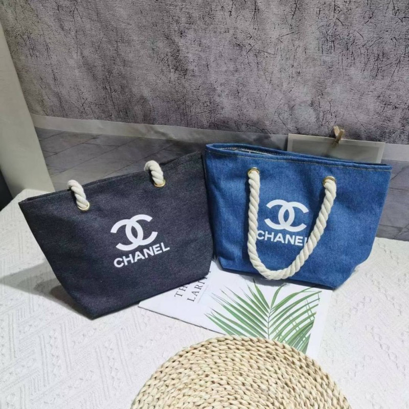 กระเป๋า Chanel กระเป๋าผ้าสะพายข้างแฟชั่นผู้หญิง พร้องส่งจากไทย
