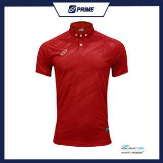 EGO PRIME เสื้อโปโล PM219 เสื้อโปโล สีแดงเข้ม เสื้อโปโล แอนตี้แบคทีเรีย