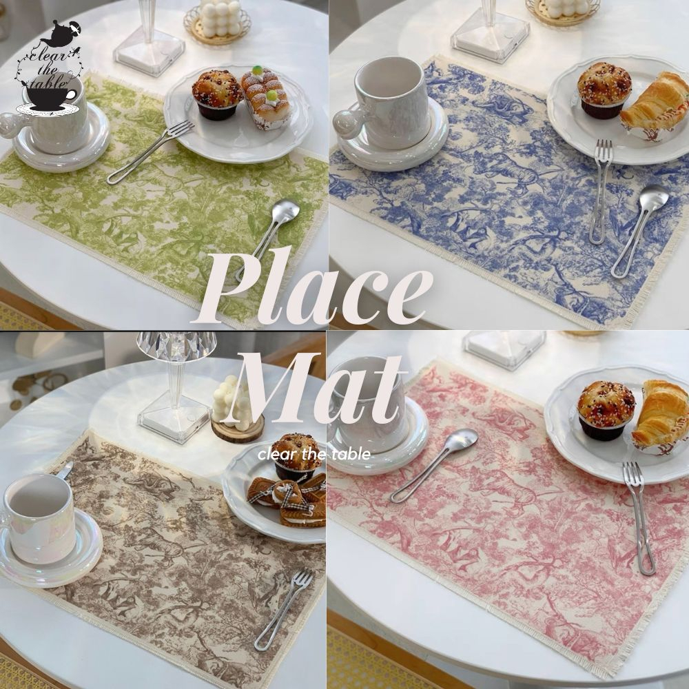 สินค้าพร้อมส่ง Clear the table แผ่นรองจาน 10 สี Placemat 2023 และ 2024