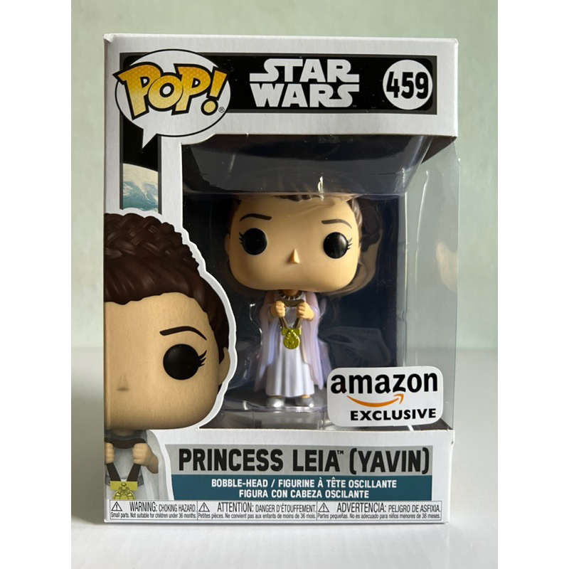 Funko Pop AMAZON Exclusive Action Figure Star Wars, Princess Leia (Yavin) No. 459