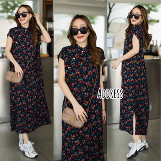 🌈🌿🌸🌺🌼🤎❤️ Floral CHN Collar Maxi Dress