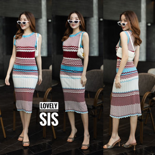 🌈🌿🌺🌸🌼❤️💙🇰🇷 Knit Multicolor Sleeveless Maxi Dress