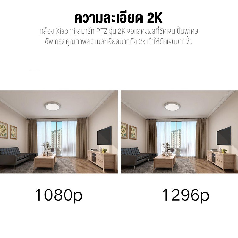 [783 บ. โค้ด 20XTRA315] Xiaomi Mi Smart Camera C300 PTZ 2K 1296P (GB.V) กล้องวงจรปิดไร้สาย 2K คุยผ่านกล้องได้ -1Y
