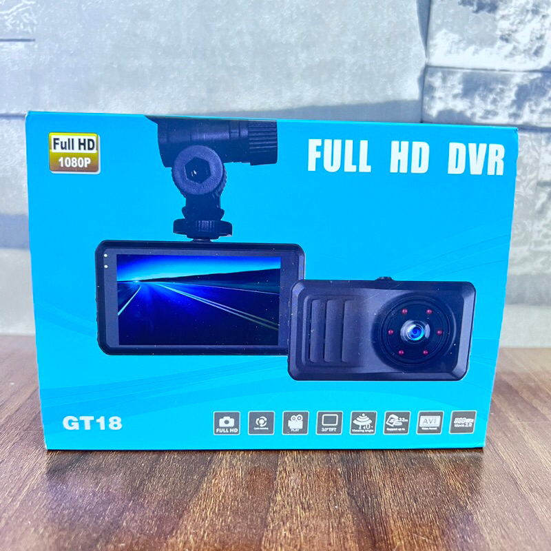 พร้อมส่งค่ะกล้องติดรถยนต์ Vehicle BlackBox DVR  FULL HD 1080P หน้าจอ 3 นิ้ว มีอินฟาเรด 6 ดวง รุ่น GT18