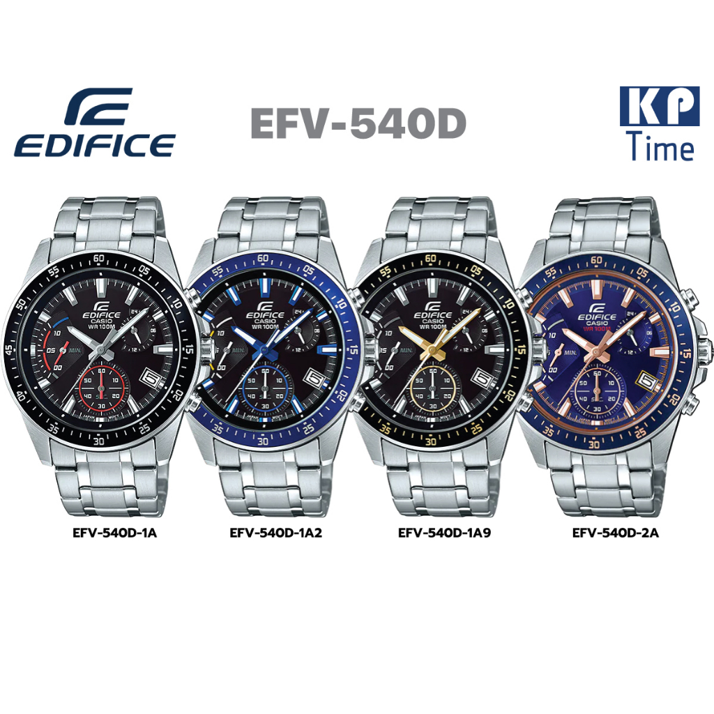 Casio Edifice นาฬิกาข้อมือผู้ชาย สายสแตนเลส รุ่น EFV-540D ของแท้ประกันศูนย์ CMG
