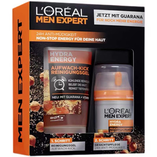 LOreal Mens lotion Facial Cleanser Skin Care Set Energizer 50ml Cleansing Lotion 100ml