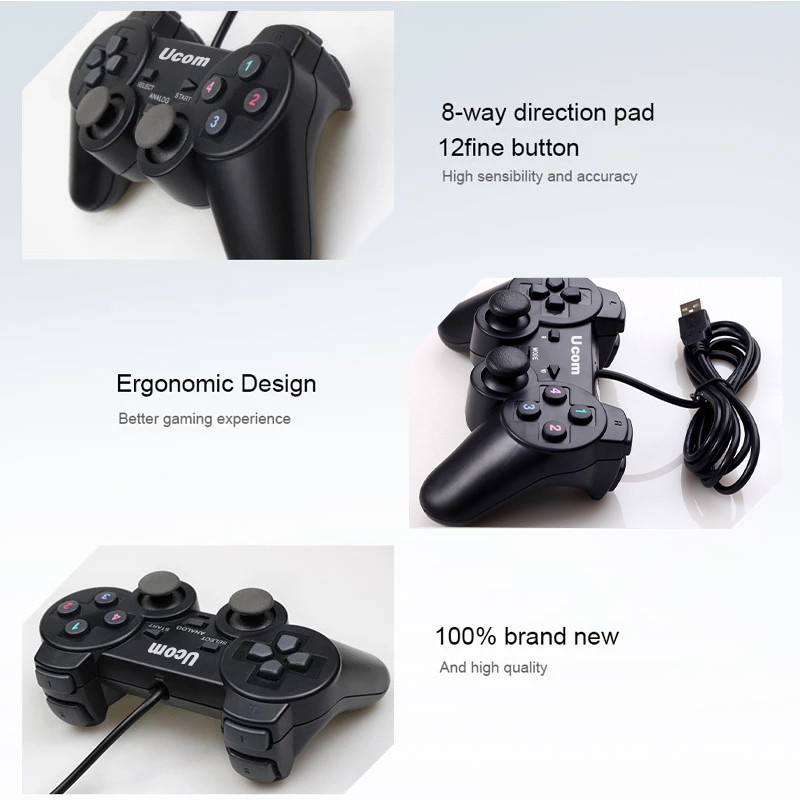 จอยเกมส์ จอยเกมส์ PC จอยสติ๊ก จอย Joy Stick จอย USB For PC แบบสาย USB รองรับPC/WINXR/WIN7/WIN8/WIN10/WIN11