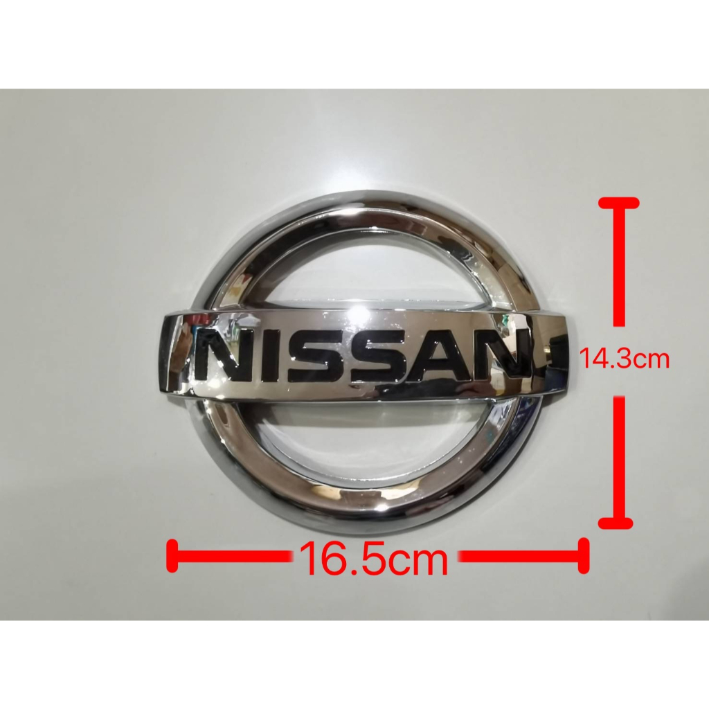ป้ายโลโก้ nissan 16.5 X 14.3 cm สำหรับหน้ากระจัง nissan navara NP300*ราคาถูกสินค้าดีมีคุณภาพ* ราคา ถูกที่สุด ดีลบีเคเค