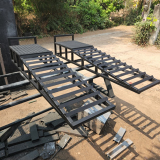 PradooSiam Car Ramp รองยกล้อยกรถ รองยกล้อ รถโหลดเตี้ย รถเก๋ง รถติดสเกิร์ตหน้า ขึ้นได้ ก35xส20xย150ซม.(1คู่)แข็งแรงทนทาน