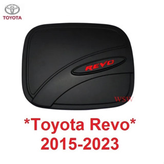 ตัวสูง ตัวเตี้ย ครอบฝาถังน้ำมัน โตโยต้า รีโว่ 2015 - 2022 สีดำด้าน TOYOTA HILUX REVO ครอบ ฝาปิดถังน้ำมัน โลโก้แดง 2020