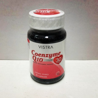 Vistra CoQ10 30’s ให้สารต้านอนุมูลอิสระ บรรจุขวดละ 30 แคปซูล